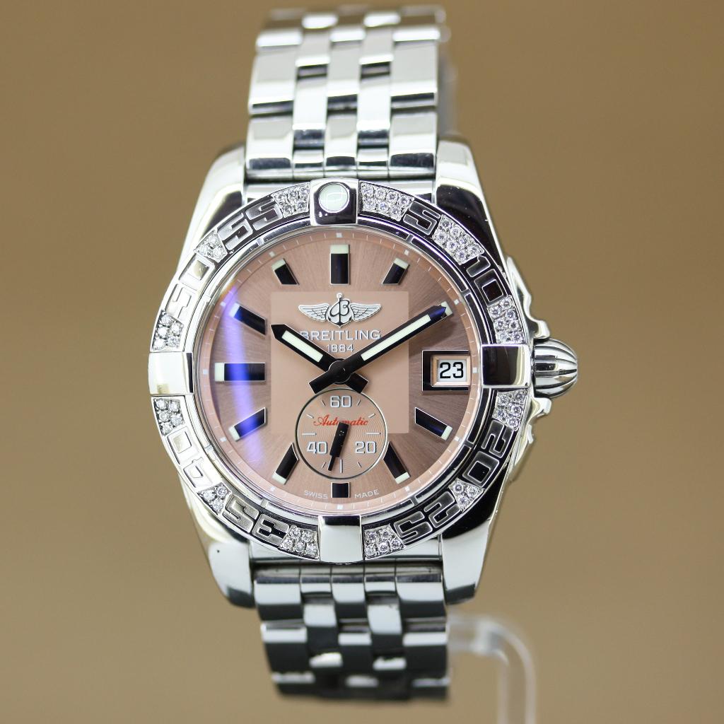 Breitling Galactic 36 Diamonds Ref. A37330 Copper, Overige merken, Staal, Gebruikt, Staal