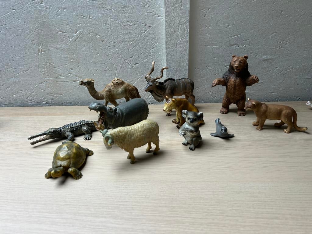 Verschillende schleich dieren, Verzamelen, Dierenverzamelingen, Ophalen of Verzenden, Zo goed als nieuw, Wild dier, Beeldje of Figuurtje