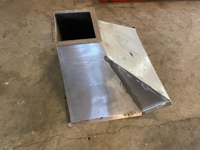 Te koop rookkap / schoorsteenkap  RVS  voor buitenhaard., Tuin en Terras, Ophalen, Zo goed als nieuw