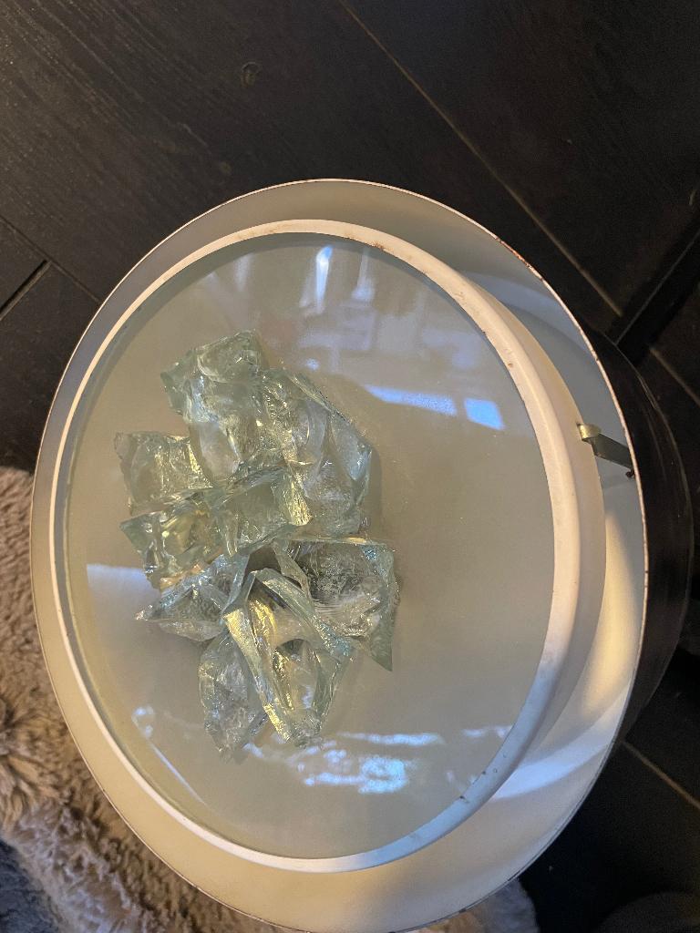 raak plafondlamp jaren 70, Ophalen