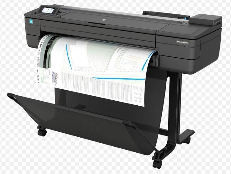Plotter A0 formaat - HP designjet T730 + cartridges + papier, Computers en Software, Printers, Ophalen, Gebruikt, Kleur printen