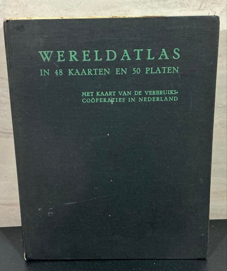 Wereldatlas 48 Kaarten 50 Platen Verbruiks Coöperaties NL, Boeken, Atlassen en Landkaarten, Gelezen, Overige atlassen, Verzenden