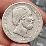 1 gulden 1863 Nederland, 1 gulden, Koning Willem III, Verzenden, Zilver