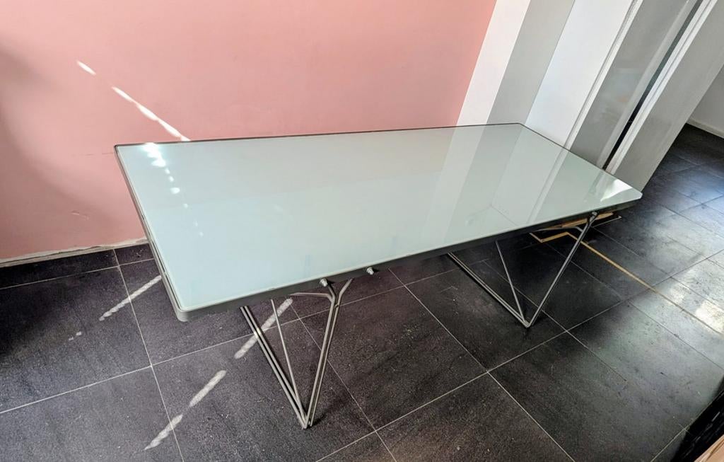 Vintage glazen eettafel door Niels Gammelgaard voor IKEA, Ophalen