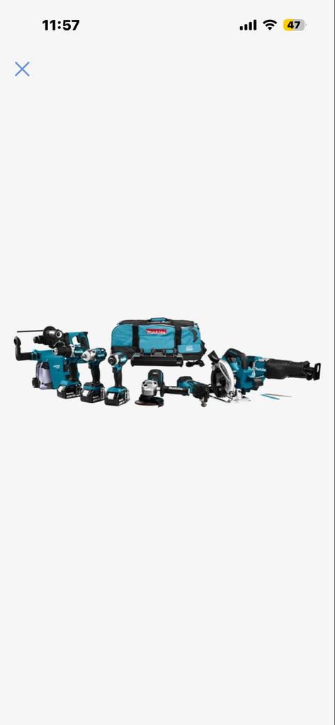Makita combiset 8 deligmet diverse gereedschappen en tas, 600 watt of meer, Overige typen, Nieuw, Ophalen of Verzenden