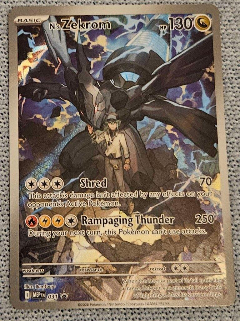 Pokemon N's Zekrom (MEP 031), Ophalen, Nieuw, Losse kaart, Foil