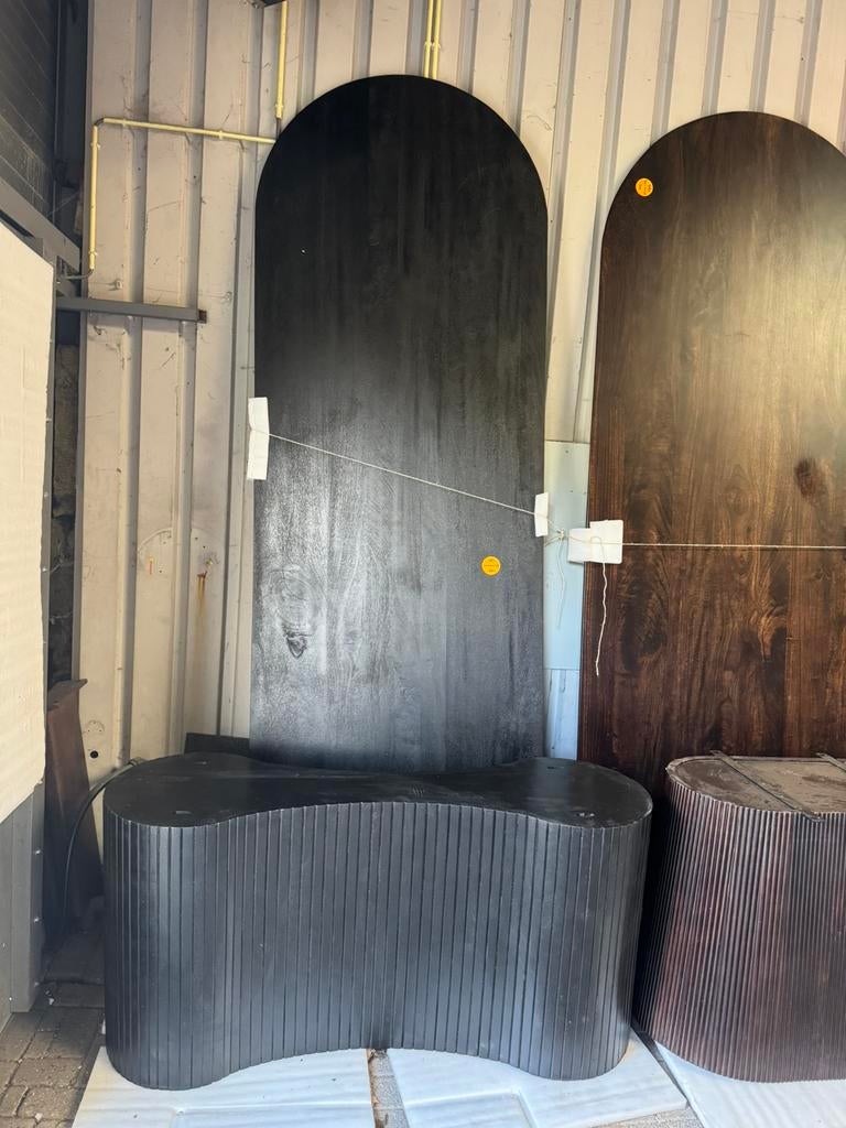 Japandi eettafel Deens ovaal mangohout 300x100x77 cm, Ophalen, Japandi, Overige materialen, 100 tot 150 cm