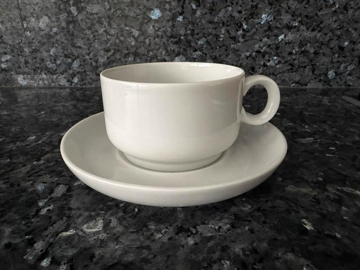 6 Thomas Scandic witte thee kop en schotel, Huis en Inrichting, Keuken | Servies, Zo goed als nieuw, Kop(pen) en/of Schotel(s)