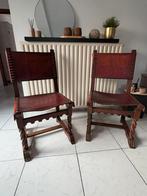 19th Century Baroque Barley Twist Chairs - Original Leather, Ophalen