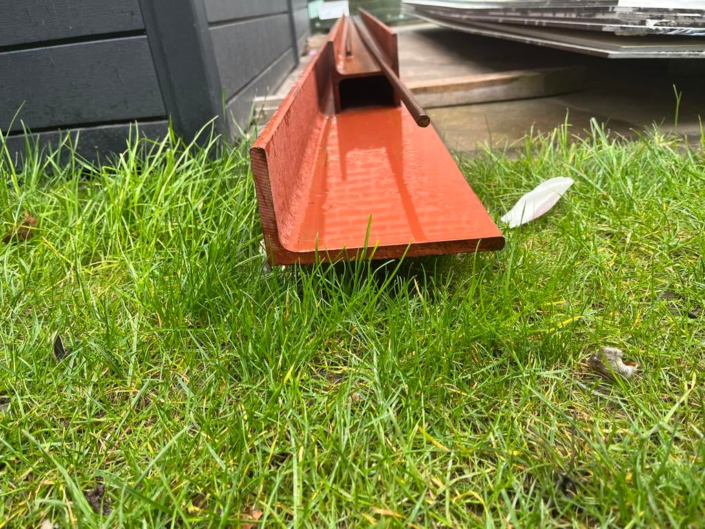 Stalen balk WGW Hoek 160x80x10, Doe-het-zelf en Verbouw, Metalen, Ophalen, Gebruikt, IJzer