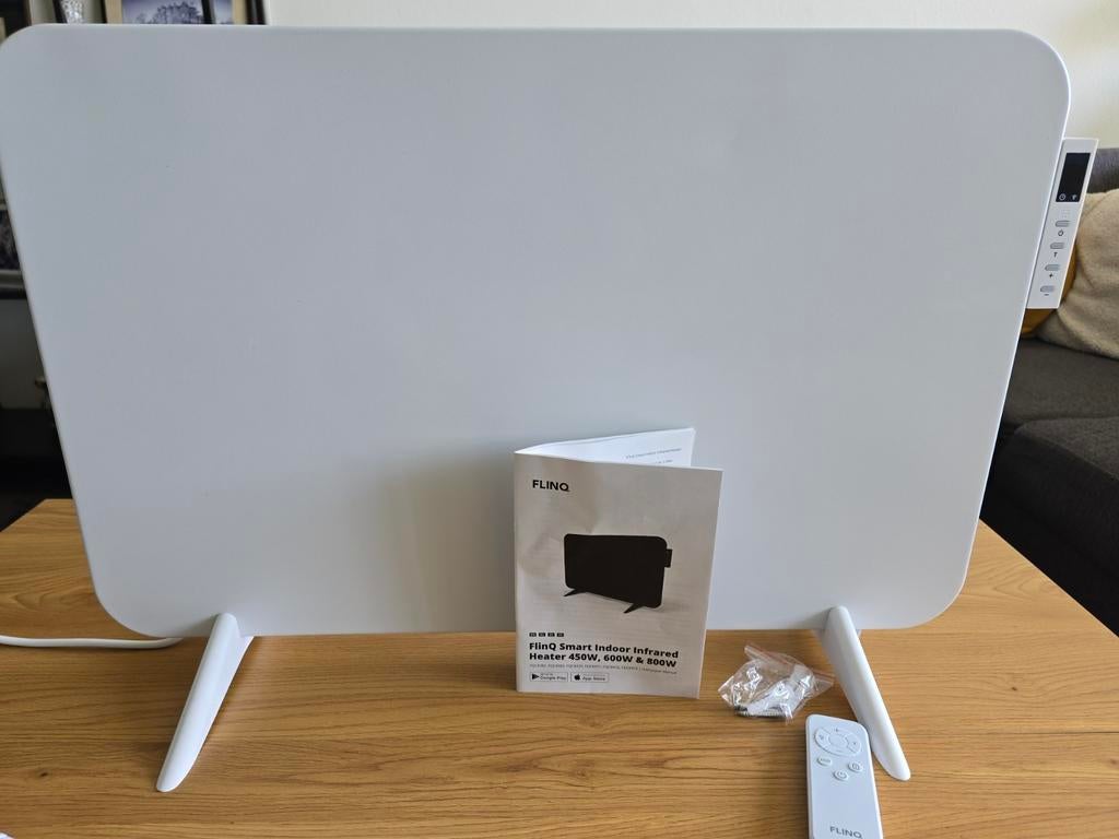 FlinQ Smart Infrarood Paneel Verwarming – Nieuw, Doe-het-zelf en Verbouw, Ophalen, 60 tot 150 cm, Overige typen, 30 tot 80 cm