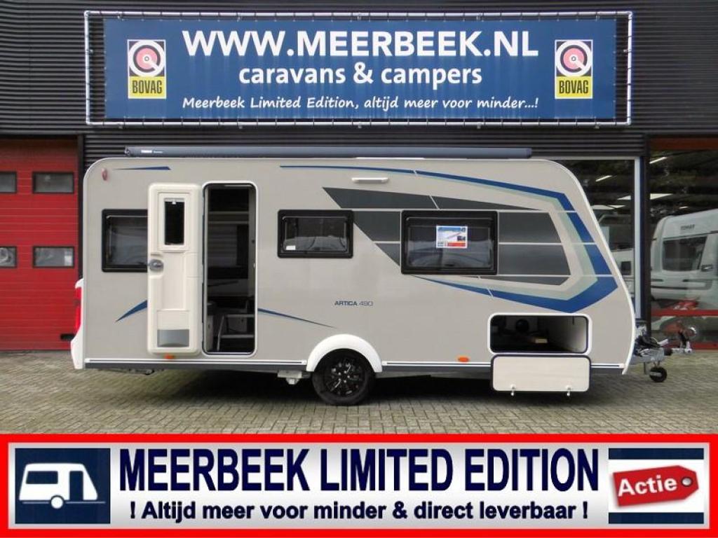 Caravelair Artica 490 +MOVER +THULE +AIRCO ETC, Schokbreker, Rondzit, Overige typen, Caravelair
