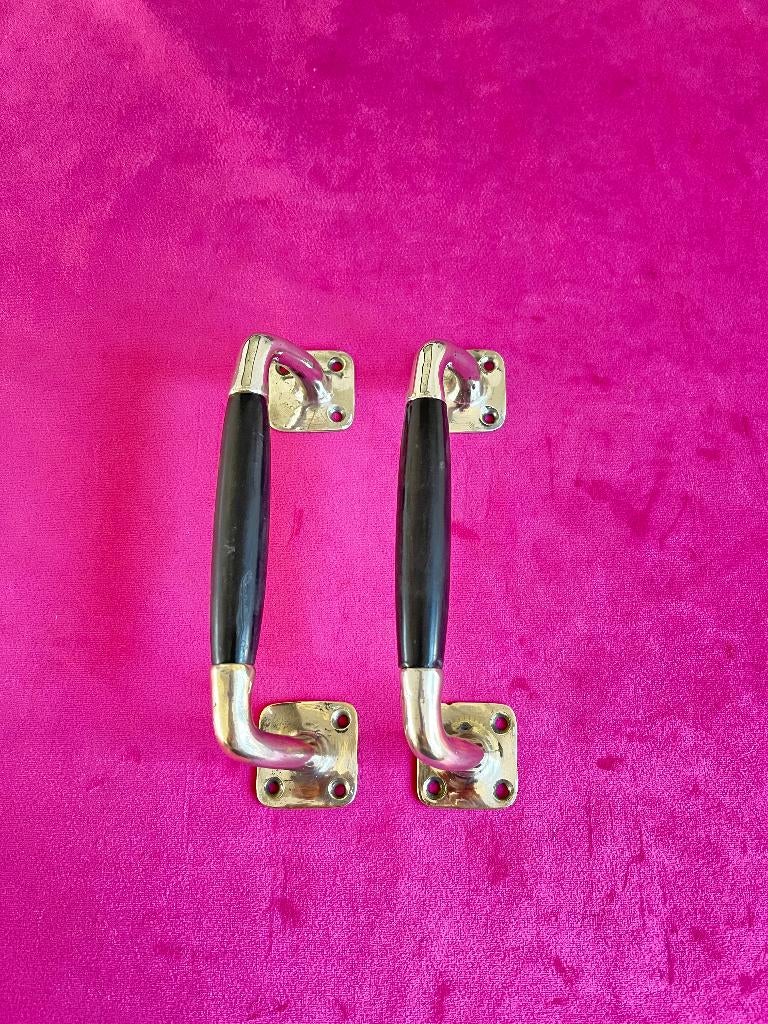 Antieke deurgrepen met bakeliet , deur greep, klapdeur, deur, Ophalen of Verzenden