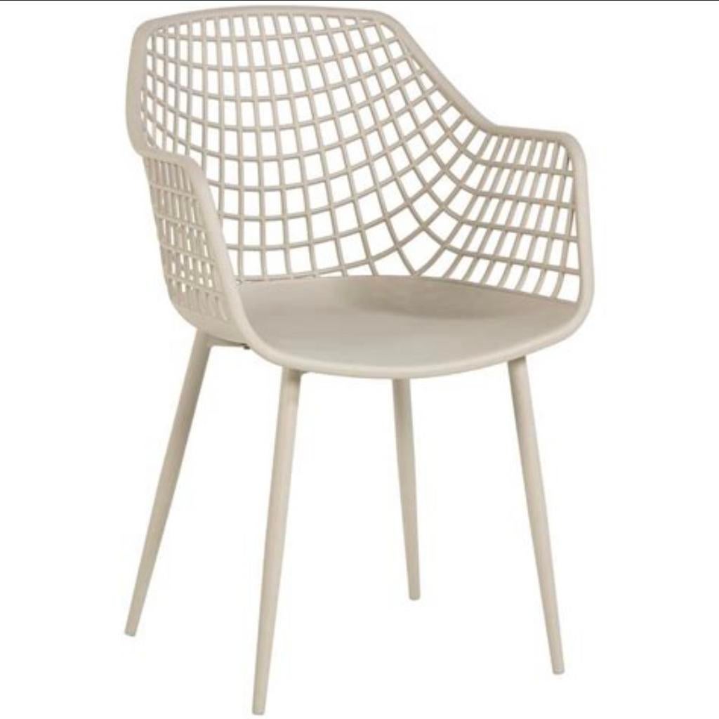 Nieuw: Webbing kuipstoelen, zand, Tuin en Terras, Tuinstoelen, Ophalen, Nieuw, Kunststof