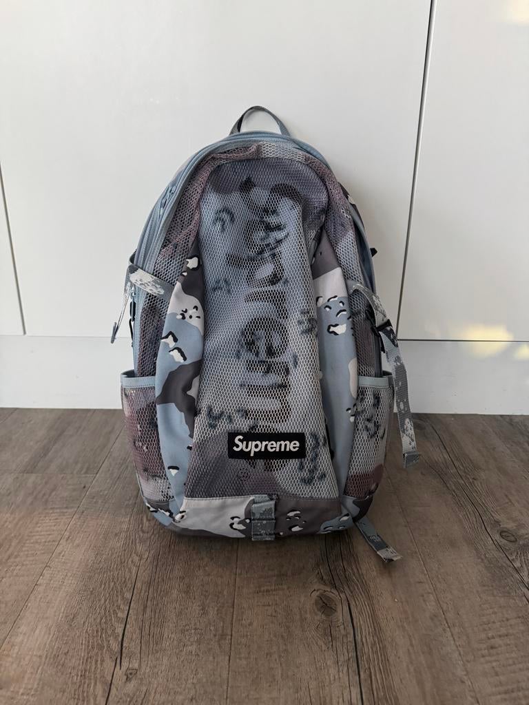 Supreme SS20 rugtas blauw camouflage, Sieraden, Tassen en Uiterlijk, Tassen | Rugtassen, Ophalen of Verzenden, Zo goed als nieuw