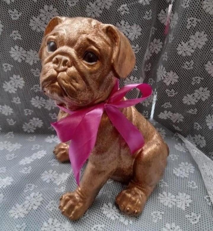 Goud kleurige mops hond, Ophalen of Verzenden, Zo goed als nieuw, Dier