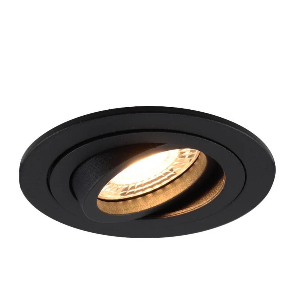 14x Olucia Scott Inbouwspot Zwart - Stijlvolle Verlichting, Minder dan 30 watt, Overige typen, Nieuw, Overige fittingen