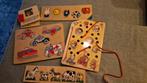 Houten Puzzels, liedjesboek & Rijgplank, Ophalen, 2 tot 4 jaar, Zo goed als nieuw, Van hout