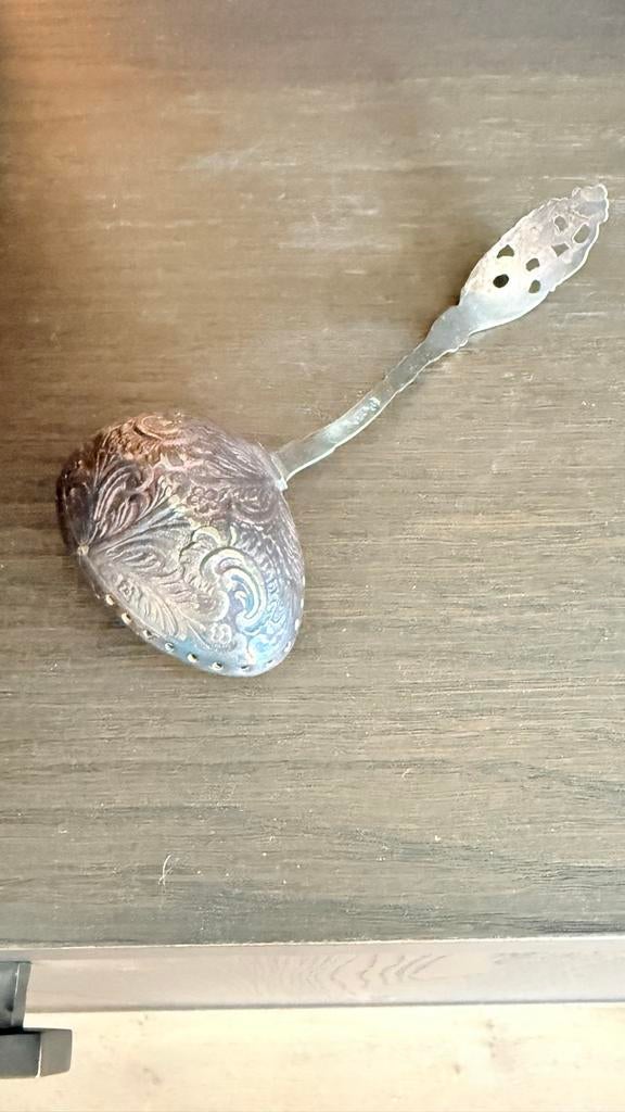 Antieke Gero 90 Zilveren theezeefje, Antiek en Kunst, Antiek | Bestek, Ophalen of Verzenden