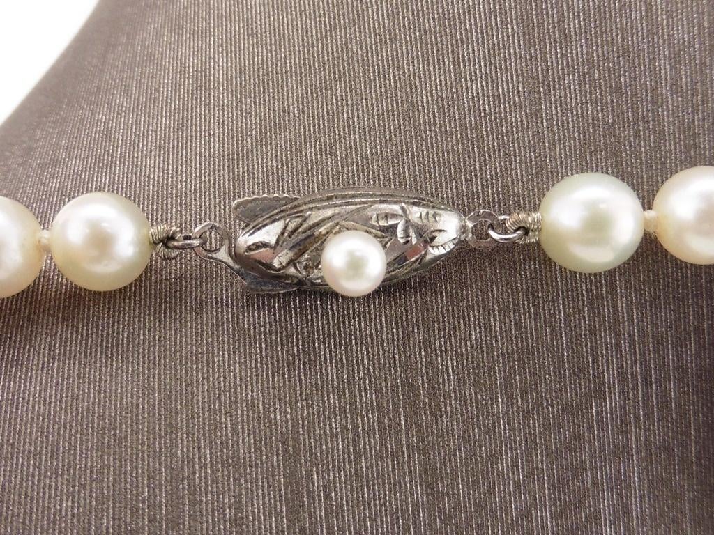 Parelcollier met zilveren slot                           D76, Sieraden, Tassen en Uiterlijk, Kettingen, Overige materialen, Gebruikt