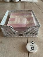 Riviera maison wit riet servethouder, Ophalen of Verzenden, Zo goed als nieuw, Rechthoekig, Hout