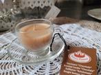 Leuke Fancy Flames Kaars in Kopje - Chocolade Geur, Overige materialen, Nieuw, Ophalen of Verzenden, Bruin
