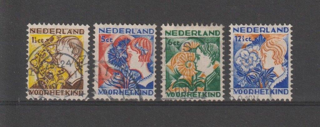Nederland 1932, NVPH 248 t/m 251, Gestempeld., Verzenden, T/m 1940, Gestempeld