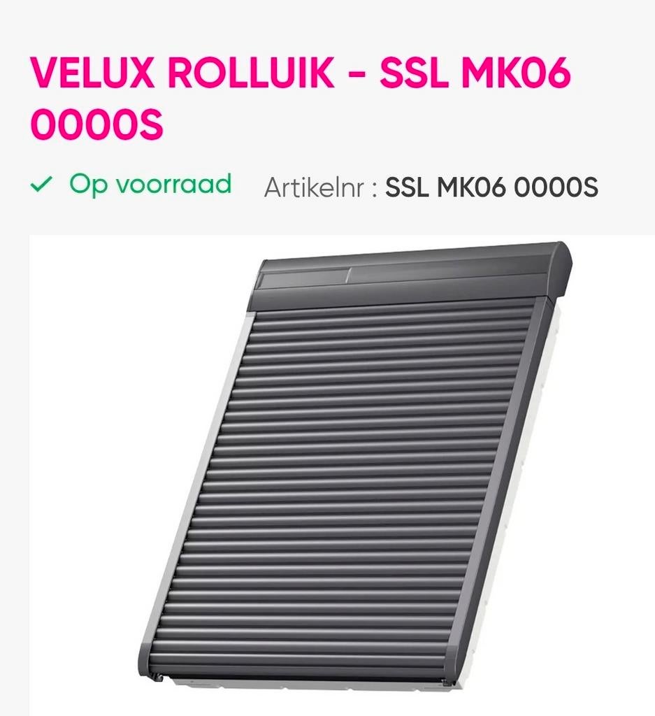 Velux verduisterende zonwering MK06 0000S, Ophalen, Minder dan 100 cm, Nieuw, Minder dan 100 cm