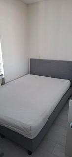 Boxspring incl. Matras 140x200 Grijs, Tweepersoons, Zo goed als nieuw, Grijs, 140 cm