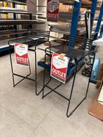 Twee nette barkrukken - Zwart metaal, outletprijs, Ophalen, Gebruikt, 90 cm of meer, Metaal