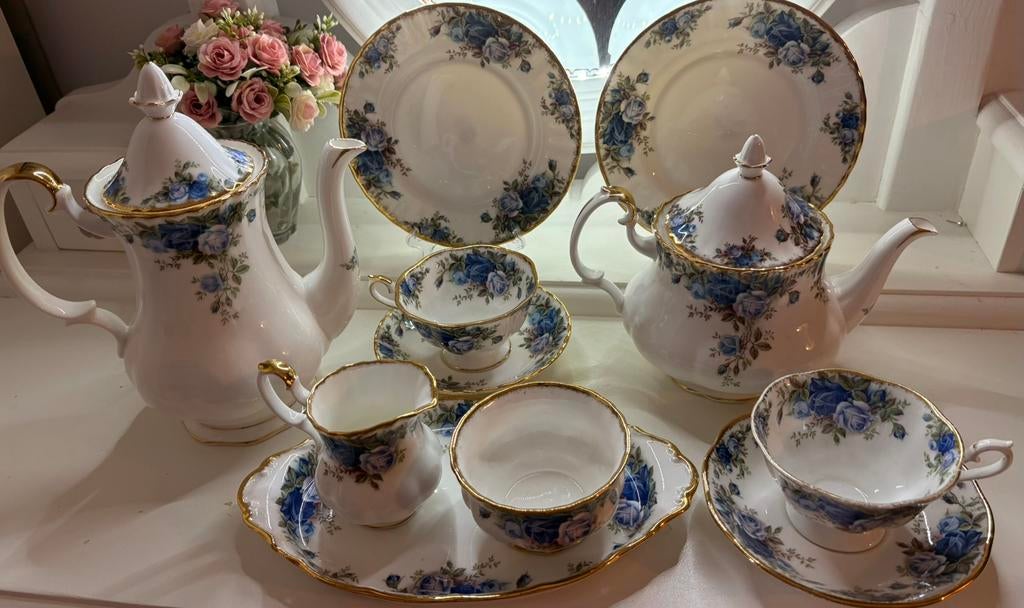 Laatste prijs Royal albert moonlight rose servies set, Antiek en Kunst, Antiek | Servies compleet, Ophalen