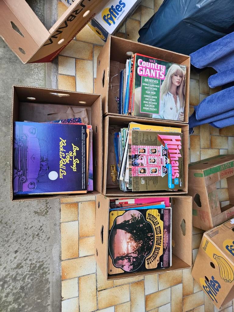 LPS langspeelplaten 4 dozen vol, meer dan 100 stuks, Ophalen, Gebruikt, Overige formaten