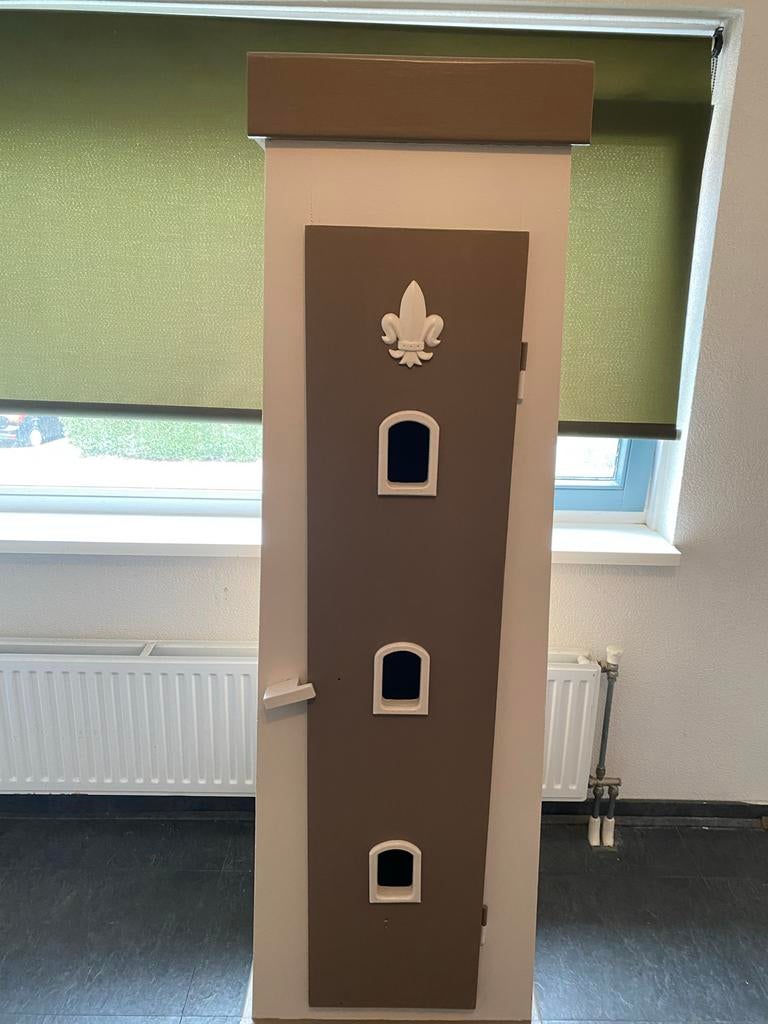 Unieke vuurtorenkast met fleur-de-lis detail, Gebruikt, Kast, 50 tot 70 cm, 105 cm of meer