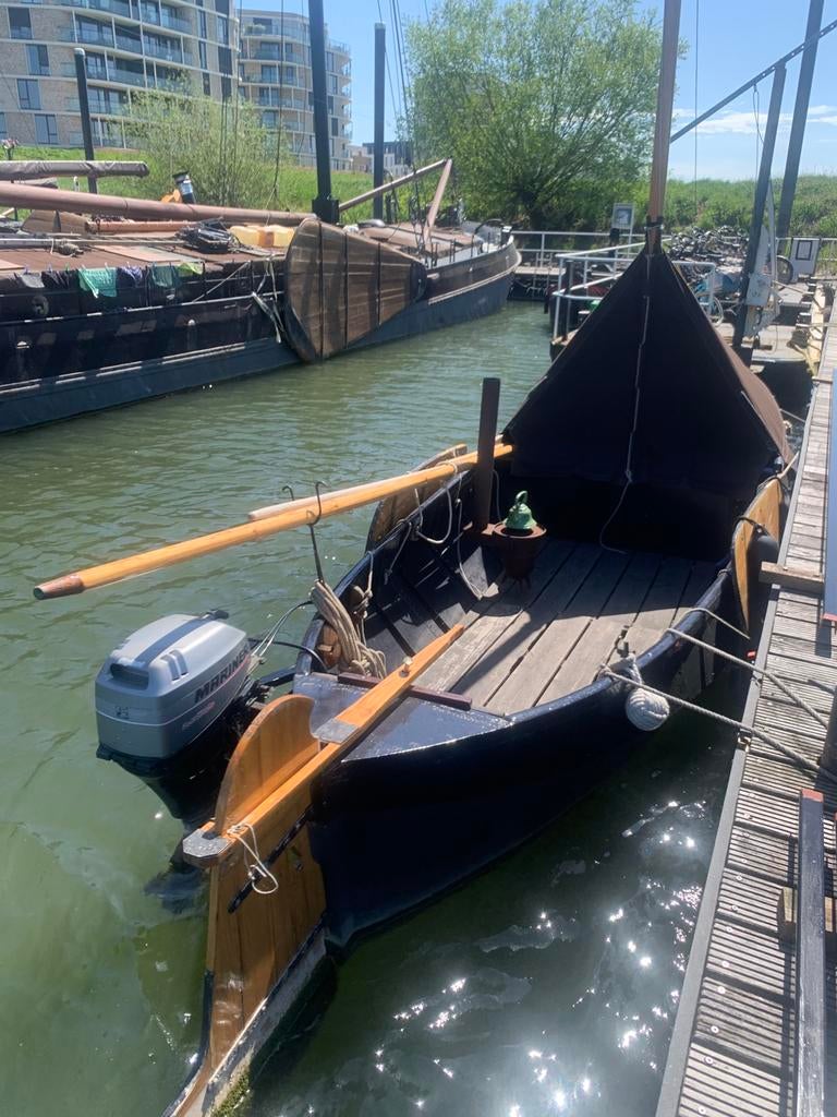 Zalmschouw, Watersport en Boten, Platbodems, Ophalen, Gebruikt, Staal, Benzine