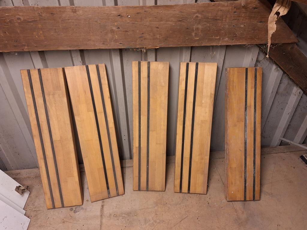 Houten planken met zwarte strepen, Huis en Inrichting, Ophalen, Gebruikt