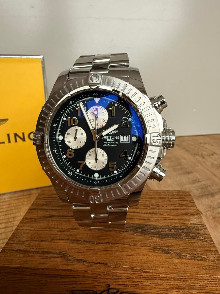 Breitling, Sieraden, Tassen en Uiterlijk, Horloges | Heren, Zo goed als nieuw, Breitling, Staal, Ophalen of Verzenden