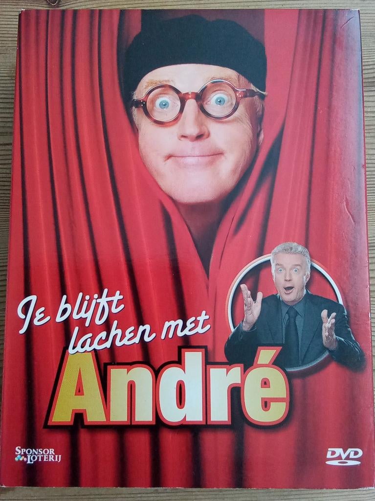 Je blijft lachen met André - 6 dvd Boxset, Cd's en Dvd's, Dvd's | Cabaret en Sketches, Alle leeftijden, Ophalen of Verzenden, Zo goed als nieuw