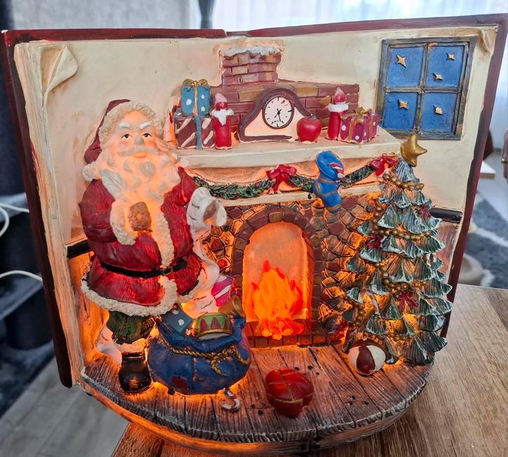 Kerstdecoratie boek met verlichting, Diversen, Kerst, Gebruikt, Ophalen