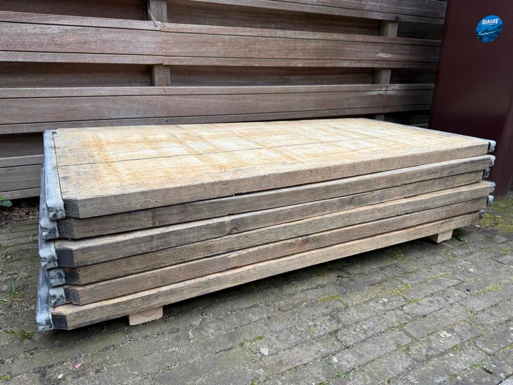 Steen schotten - Robuuste houten schotten voor diverse doele, Ophalen, Gebruikt, Overige typen, 200 tot 250 cm