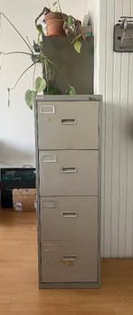 Industriële vintage archiefkast, met 4 laden, metaal, Ophalen, Minder dan 50 cm, Gebruikt, 75 cm of meer