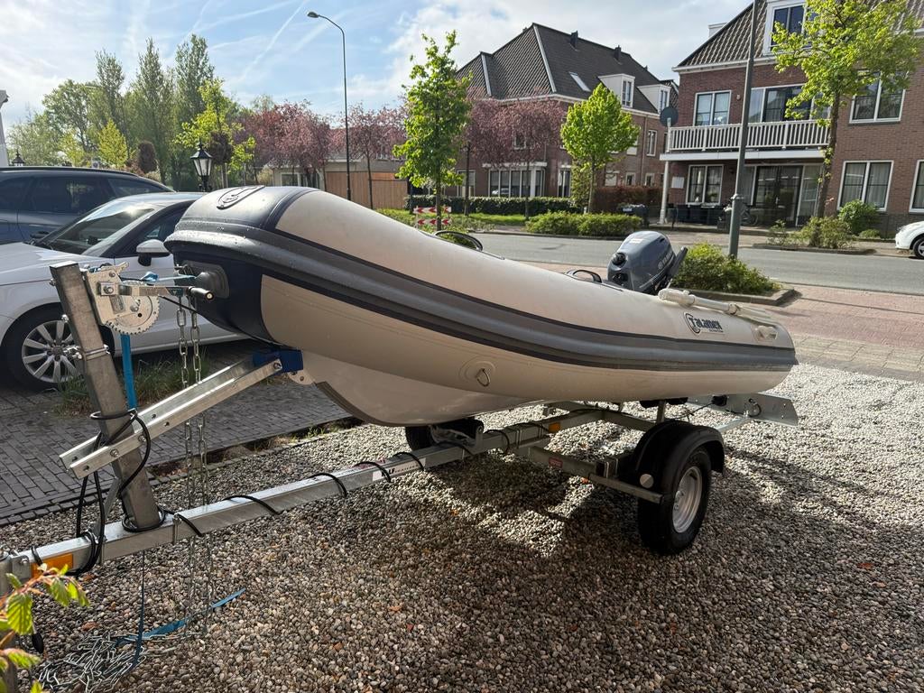Talamax Silverline Rib boot +Yamaha 6pk motor + Trailer, Watersport en Boten, Rubberboten, Ophalen, Yamaha, Zo goed als nieuw