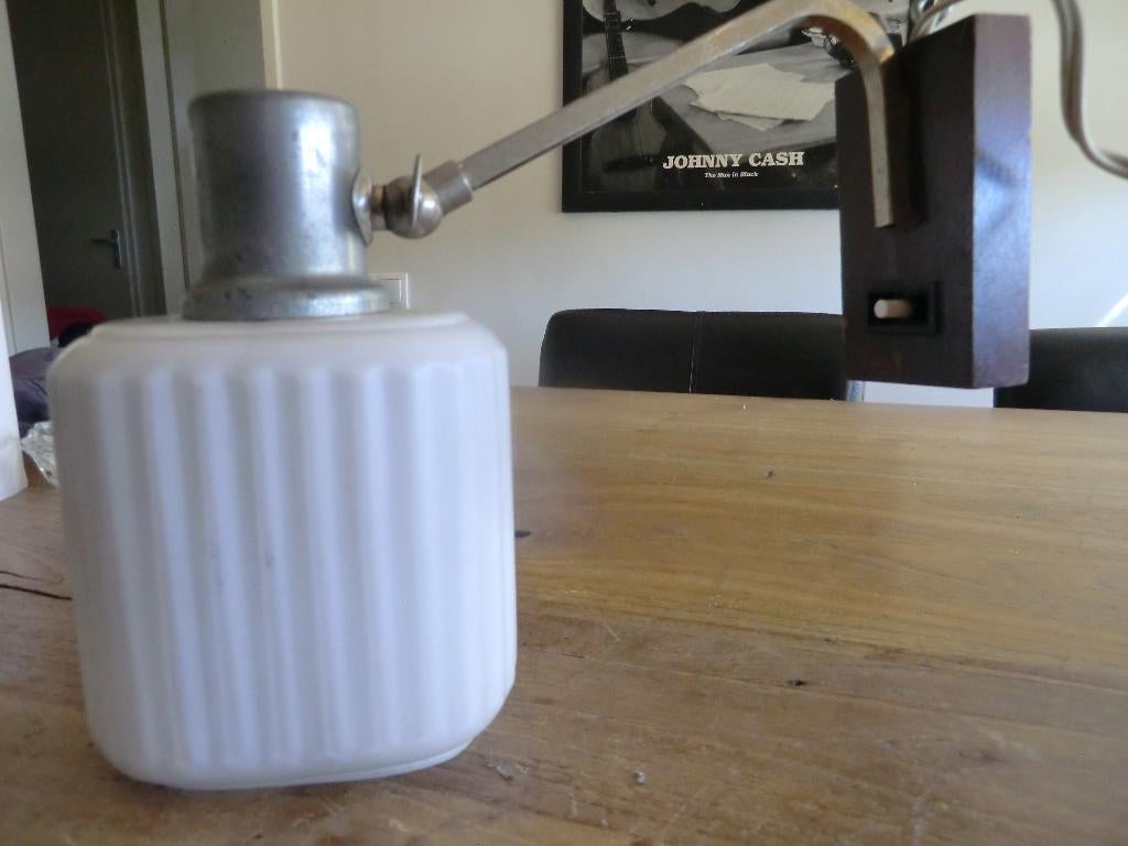 art deco schemerlamp, Huis en Inrichting, Lampen | Wandlampen, Ophalen of Verzenden, Gebruikt, Glas, Art deco