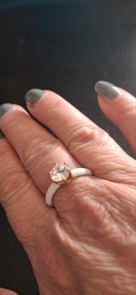 Verwisselbare ring met steen, Sieraden, Tassen en Uiterlijk, Ringen, Dame, 17 tot 18, Ophalen