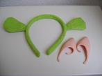 groene shrek diadeem met oren en losse oren, Ophalen of Verzenden, Zo goed als nieuw, 110 t/m 116, Jongen of Meisje