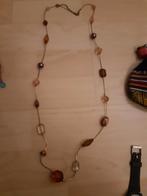 Ketting bruin bruine ketting, Ophalen of Verzenden, Zo goed als nieuw, Bruin, Overige materialen