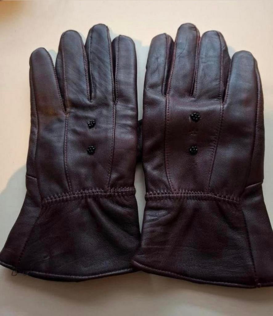 Prachtige leren bordeaux dameshandschoenen, Kleding | Dames, Mutsen, Sjaals en Handschoenen, Maat 38/40 (M), Ophalen of Verzenden