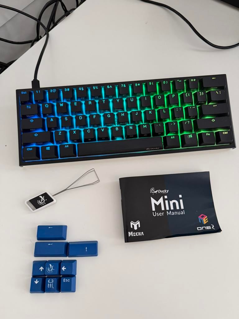 Ducky one 2 mini gaming toetsenbord nieuw, Computers en Software, Toetsenborden, Zo goed als nieuw, Qwerty, Gaming toetsenbord