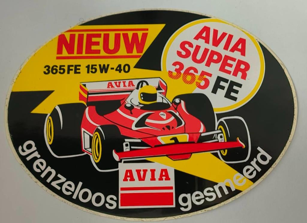 Sticker AVIA super 365 FE, Verzamelen, Ophalen of Verzenden, Zo goed als nieuw, Merk