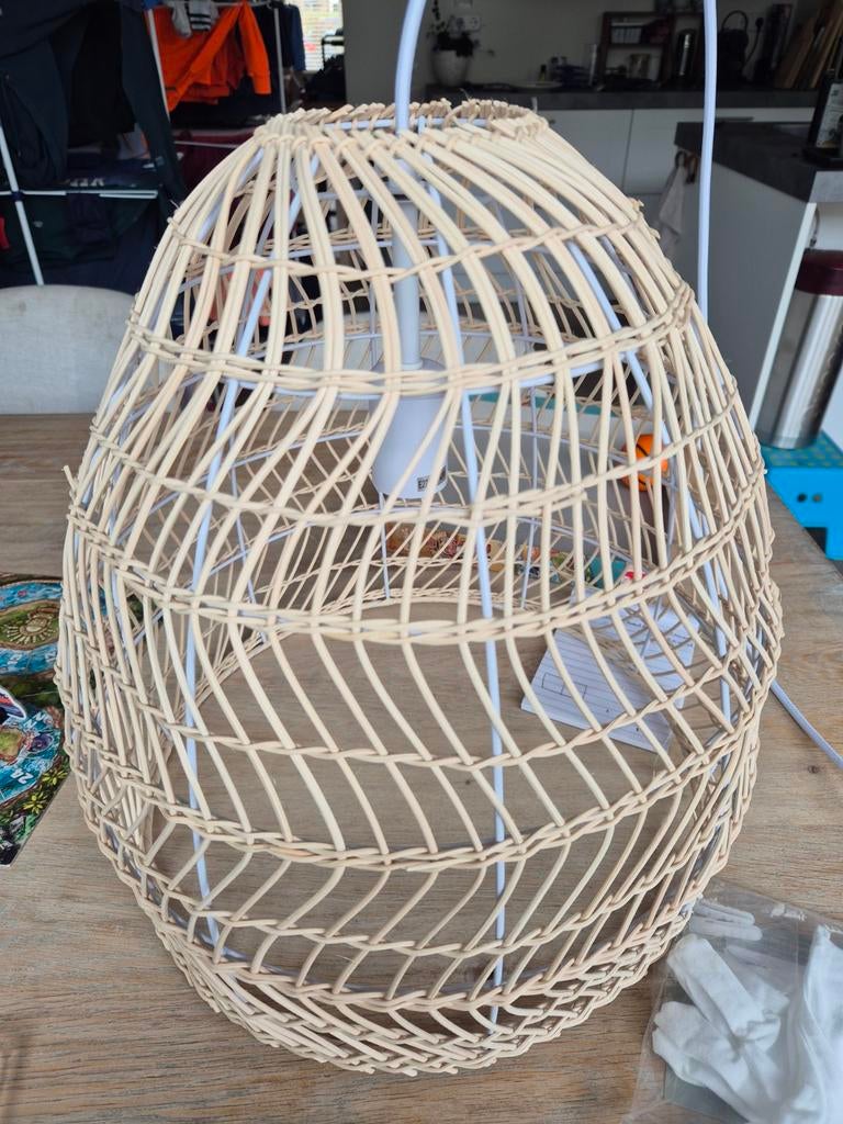 Nieuwe Lucerna rotan hanglamp - Boheemse stijl, Nieuw, Minder dan 50 cm, Hout, Ophalen