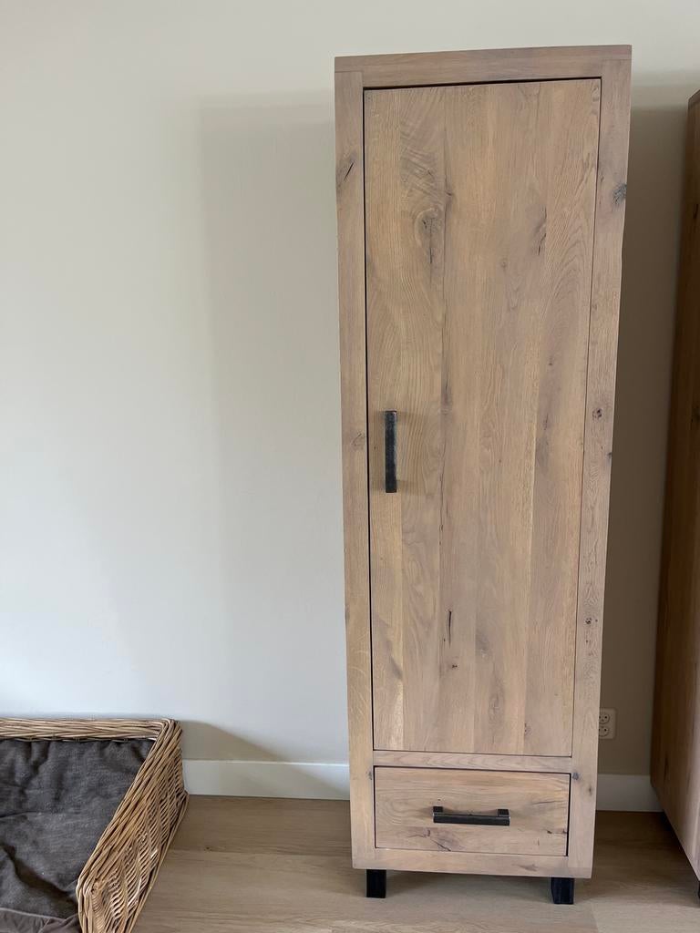 Houten kast met lade en deur, Huis en Inrichting, Kasten | Kledingkasten, Ophalen, Gebruikt, 200 cm of meer, 50 tot 100 cm